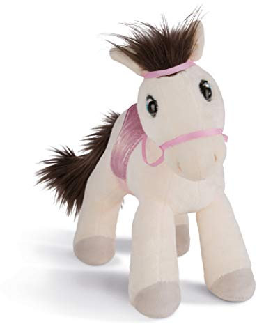 NICI 43211, 35 cm Kuscheltier Pferd Ayeta mit Zaumzeug und Sattel, weiß
