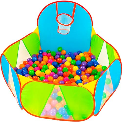 NUBUNI Piscina de Bolas : Piscina Infantil : Piscina Bolas para Parque Infantil : Piscina Bolas Bebe : Parque de Bolas : Mini Canasta Baloncesto Habitación A