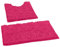 LuxUrux Tapis De Salle De Bain Ensemble De Tapis De Bain En Chenille De Luxe (2 Pièces), Antidérapant En Peluche Douce + Tapis De Toilette 1 `` Tapis En Microfibre |Rose Vif|Ensemble Courbé Petit