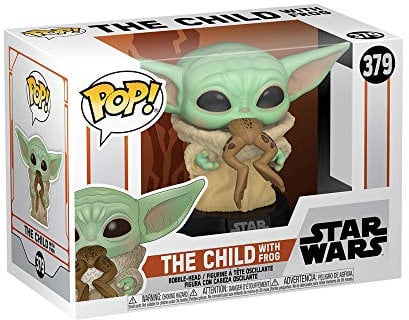 Funko Pop! Star Wars: Mandalorian-Grogu (The Child, Baby Yoda) mit Frog The Mandalorian - Vinyl-Sammelfigur - Geschenkidee - Offizielle Handelswaren - Spielzeug Für Kinder und Erwachsene - TV Fans