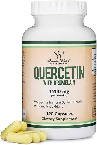 Quercetin Supplement | Quercetin & Bromelain Capsules - 1000mg Quercetin & 200mg Bromelain per Serving | Non-GMO & Gluten Free | Manufactured in the UK (120 Capsules)