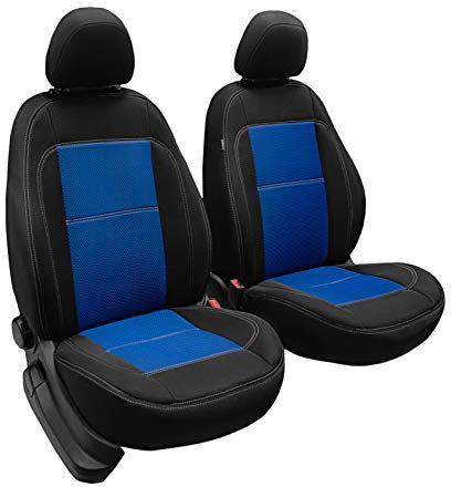 ERJOT Vordersitzbezüge Blau maßgefertigte kompatibel mit Renault Twingo II modellspezifische Sitzbezüge Autositzbezüge Velour