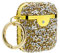 Newseego Compatibile con Custodia AirPods,Brillantini Glitters Rhinestone Antipolvere Anti Scivolo Antigraffio Custodia Protettiva Lussuosa Diamante Sparkle Case con Portachiavi per AirPods 1&2 -Oro