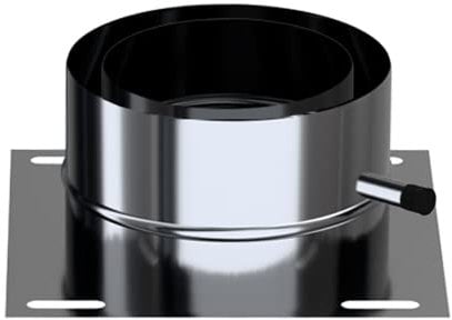 Kratki Pannello da parete per camino a gas 130/200 con scarico a condensa; in acciaio inox spessore parete 0,4 – 0,5 mm, elemento di scarico e camino per temperature fino a 450 °C