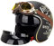 Retro Motorrad 3/4 Halbhelm Moped Pilot Helm Jethelme Mit Sonnenblende Brille Vintage Roller Jethelm Cruiser Chopper ECE/DOT Approved (Lucky 13) (61~62cm XL)