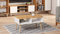 Dmora - Wohnzimmertisch Sopot, Niedriger Wohnzimmertisch, Kaffeeregal, Couchtisch für Sofa, 55x90 h55 cm, Weiß