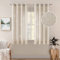 MIULEE 2 Unidades Cortinas Salon Translucidas Poliéster Lino con Ojales Visillos de Dormitorio Moderno Ventana Salon Habitacion Cuarto Dormitorio Comedor Cocina 140 x 160 cm Beige