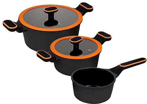 Cofan Batería de Cocina Full Induction | 3 Piezas | Aluminio Fundido