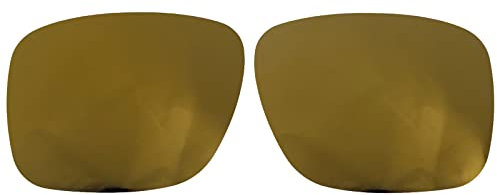 Wetnenss Ersatzgläser für Oakley holbrook xl 9417 Polarisiert Dicke 1.5mm Salzprävention Ölfest (K golden)
