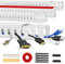 Cable Trunking Raceway Kit, Open Slot Wire Trunking for TV Cables, Cable Concealer Cable Tray 62.8 inch (4 x 15.7) Under Desk Organizer Cable Management Trunking (4Pack)