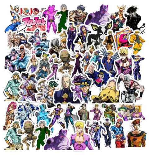 JoJo's Bizarre Adventure Aufkleber für Wasserflasche, Laptop, Telefon, PVC, wasserdicht, 50 Stück