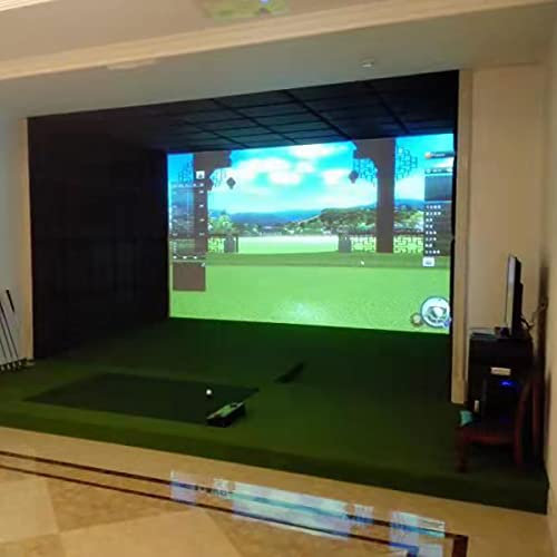 Pantalla de impacto del simulador de golf, tela de tela reflectante de pantalla de proyector de 0.4 cm de espesor, cortina de impacto, cortina muda, pantalla de impacto de golf grande para entrenamien