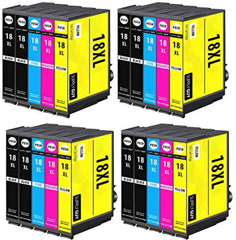 Supply Guy 20 Druckerpatronen kompatibel mit Epson 18XL für Expression Home XP205 XP215 XP225 XP302 XP305 XP312 XP315 XP322 XP325 XP402 XP405 XP412 XP415 XP422 XP425