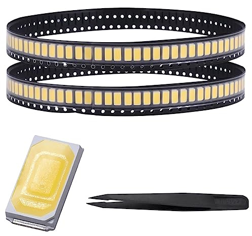 DAOKAI SMD LED Dioden Lampen 5730, 6000 K, Leuchtdioden-Chip (5,7 x 3,0 mm DC 3 V, 150 mA, 0,5 W, 50–55 lm), Super Helle Elektronische Komponenten Leucht Dioden – 100 Stück