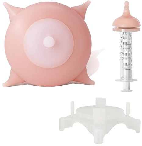 Bubble milk bowl Puppy Feeders for Multiple, Puppy Bottles for Nursing, Puppy Milk Feeder, Puppy Nipple Feeder, Puppy Feeding Station,Silicone Puppy Feeder with Nipples M Size(Small/Medium Puppy)