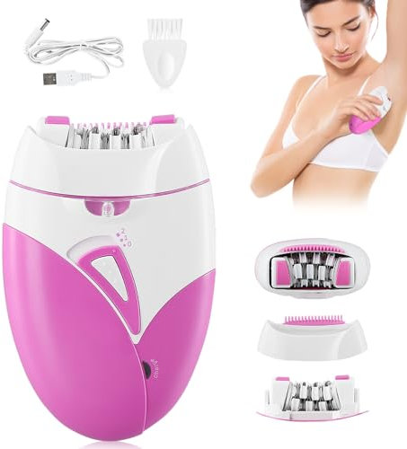 Facial Epilator for Women, Cordless Facial Hair Removal Body Hair Removal, Rechargeable Electric Lady Face Shaver Hair Removal Device Bikini Trimmer for Arm, Leg, Underarm
