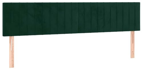 vidaXL Kopfteile Dunkelgrün 200x5x78/88 cm Samt