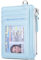 Teskyer Portefeuille Femme, Porte Carte Bancaire, Petit Portefeuille Femme, Porte Cartes de Credit, Cuir PU, RFID, avec Fermeture éclair, contenir Jusqu’à 8 Cartes, Minimaliste, Glacier Bleu