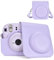 HIYQIN Funda para cámara Instantánea Compatible con Fujifilm Instax Mini 12, Polaroid Camera Mini 12 Bolsa con Correa para el Hombro - Lila Púrpura