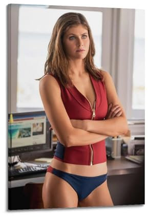 Zweig Poster, Motiv: Schauspielerin Alexandra Daddario, dekoratives Gemälde, Leinwand, Wandposter und Kunstdruck, moderne Familienschlafzimmer-Dekoration, Poster, 60 x 90 cm