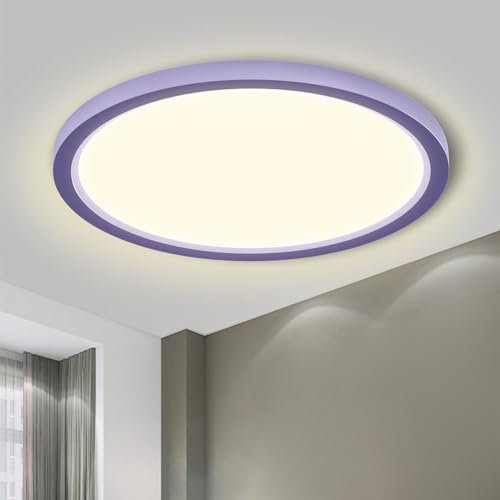 LQWELL® Deckenleuchte LED Deckenlampe, IP44 Wasserfest Badlampe Rund Flach 18W 4000K 1600LM Modern Schlicht Lampe Dünn für Wohnzimmer Badezimmer Schlafzimmer Küche Balkon Flur Büro, 220 * 24mm