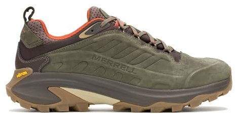 Merrell Men's Moab Speed 2 Leather Waterproof Hiking Shoe, Olive, 14 UK