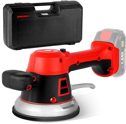 Cordless Tile Vibration Machine Tool - Compatible with Makita, 6 Speeds Adjustable, 14.5cm Suction Cup and 200kg Adsorption for Laying 150 x 150 cm Tiles