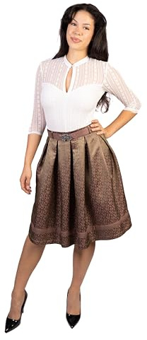 Trachtl Giselle Faltenrock mit Gürtel Dirndl Rock Trachtenrock Oktoberfest RÖCKE Knielang Midi (Orginal TRACHTL) gr.34-44