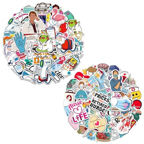 100 Stück Aufkleber Zum Thema Arzt Und Krankenschwester, Graffiti-Aufkleber, Kreative Dekorative Aufkleber, Können Zum Dekorieren Von Motorrädern, Skateboards, Fahrrädern Usw. Verwendet Werden.