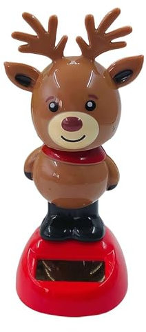 SHANGYU Weihnachten Solar Tanzen Spielzeug, Weihnachten Solar Wackelfigur Solar Weihnachtsbaum Schwingen Spielzeug Auto Armaturenbrett Solar Tanzende Puppe, Auto Schüttelkopf Wackelkopf Tänzerin Puppe