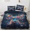Hirsch Deko - Winter Bettwäsche 135x200 Hirsch, Waldtiere Bettbezug 135 x 200 2er Set mit 1 Kissenbezug 80x80, Weiche Mikrofaser Winterbettwäsche mit Reißverschluss N*&44