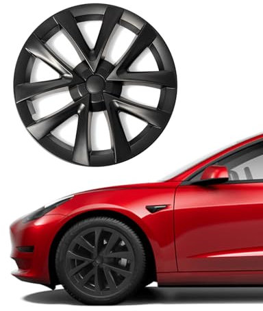 Radkappen 18 Zoll Tesla Model 3 2017-2023, 4 Ersatzteile Kompatibel Mit Tesla Model 3 (18in Model 3- Style 3)