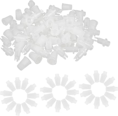 DOITOOL Gewindekabelklemmen Zugentlastungsklemme 100 Stück | Kabelverschraubung für Pendelleuchten, Transparente Selbstgemacht Kabelklemmen, für Stromkabel