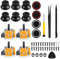 4 Stück Hall Effekt Sticks Kompatibel mit Play Station 5, 3D-Analog-Sensor-Joystick-Modul mit Daumenkappe und Installationswerkzeuge, Controller Hall Effect für PS5-Controller