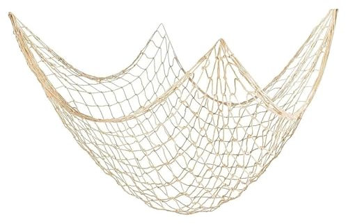 Butyeak Fischernetz Deko,150cm x 200cm Fischernetz Wand Dekoration, Strand Themen Fischernetz, Deco Mesh, Unterwasserwelt Deko, Dekonetz für Strandpartys Hochzeiten Fotografie Wanddekoration