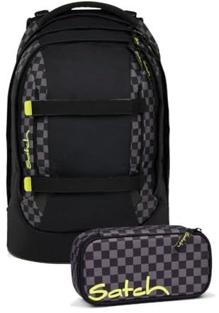 Satch pack Schulrucksack Set 2tlg. inkl. Schlamperbox (Dark Skate)