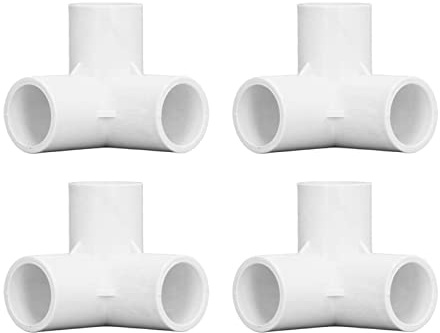 Langlebi 3 -We -Rohrbeschlä PVC Plastik (WHITE)