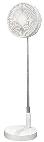 SELVFZ Electric fan,Portable Standing Fan Battery Rechargeable Up/Down Adjustable Stretching USB Desktop Fan for Bedroom Office Dorm