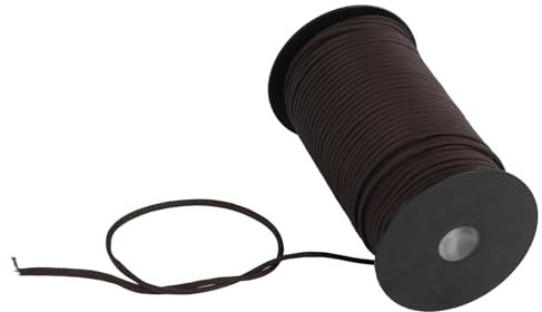 BRRNOO Paracord, Corda da Paracadute con una Corda di Paracord da 100 M Leggera per Escursioni (Marrone scuro)
