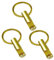 Ipetboom 3Pcs Gold Bar Bottle Opener Keychain Decorative Key Rings for Beer Lovers Unique Pocket Sized Openers for Home Bar Camping and Groomsmen Favors