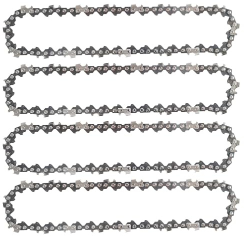 4er Set 6 Zoll Kettensäge-Ketten, 37 Treibglieder – Ersatzkette für 6 Zoll Mini Akkukettensäge, Kettensägekette für handgeführte Akku-Minikettensägen, ideal zum Schneiden von Holz, Ästen, Garten