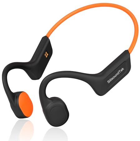 Bone Conduction Headphones,IPX7 Waterproof Running earphones,Open ear Bluetooth 5.3 Sport Headphones Built-in Mic,10H Playtime for Cycling,Gym,Hiking,Workout. (Light orange)