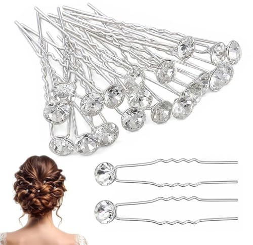 20 Pezzi Forcine Capelli, Accessori Punti Luce di strass per donna, mollette Matrimonio Nuziale Copricapo Fermagli di Cristalli