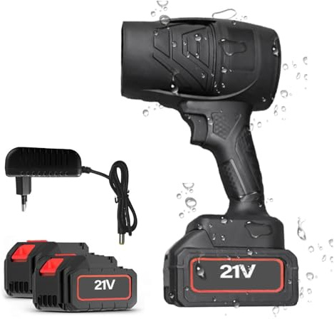 TyCylKu Soffiatore Portatile - Ventilatore Elettrico Portatile Turbo Regolabile,Soffiatore Per Foglie Elettrico - Per Patio, Neve, Auto, Giardino, Industriale, Esterno, Garage, Tenda, Camper