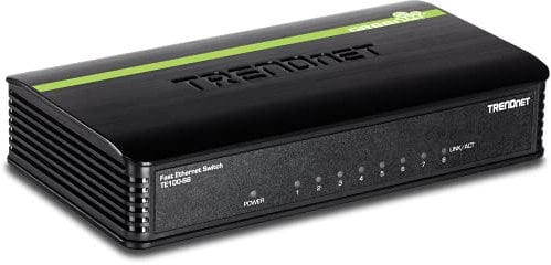 TRENDnet TE100-S8 8-Port Unverwaltet 10/100 Mbps GREENnet Ethernet Desktop Plastikgehäuse Switch