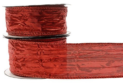 K Geschenkband Tischband Dekoband Weihnachten 2er Set rot