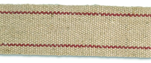 Chapuis fgj2 ungebleicht Jute Gurt Breite 85 m Länge 5 m, rot Streifen