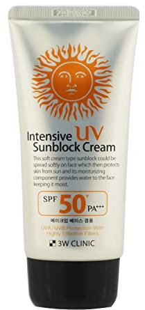 3W Clinic - Intensive UV Sunblock Cream - Sonnencreme mit Lichtschutzfaktor 50 SPF50+ PA+++ - Gesicht Sonnenschutz