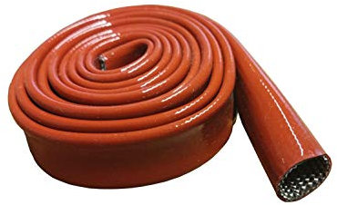 netproshop 2m Glasseidenschlauch Silikon 4,0mm ziegelrot gem. IEC 684