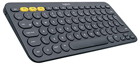 Logitech K380 Teclado Inalámbrico Multi-Dispositivos para Windows/Apple iOS/Android/Chrome, Bluetooth, Diseño Compacto, PC/Mac/Portátil/Smartphone/Tablet/Apple TV, Disposición QWERTY Español - Negro